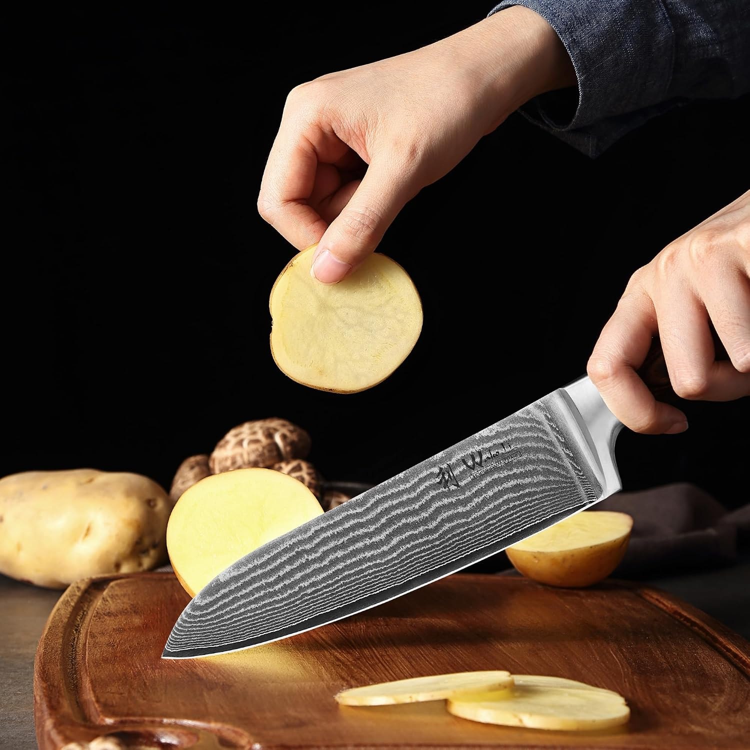 Thor Kitchen 3-Piece Damascus Knife Set DS0301P – 6.7 inches – 3pcs-Damascus Kitchen Knife Set – Knife Sets