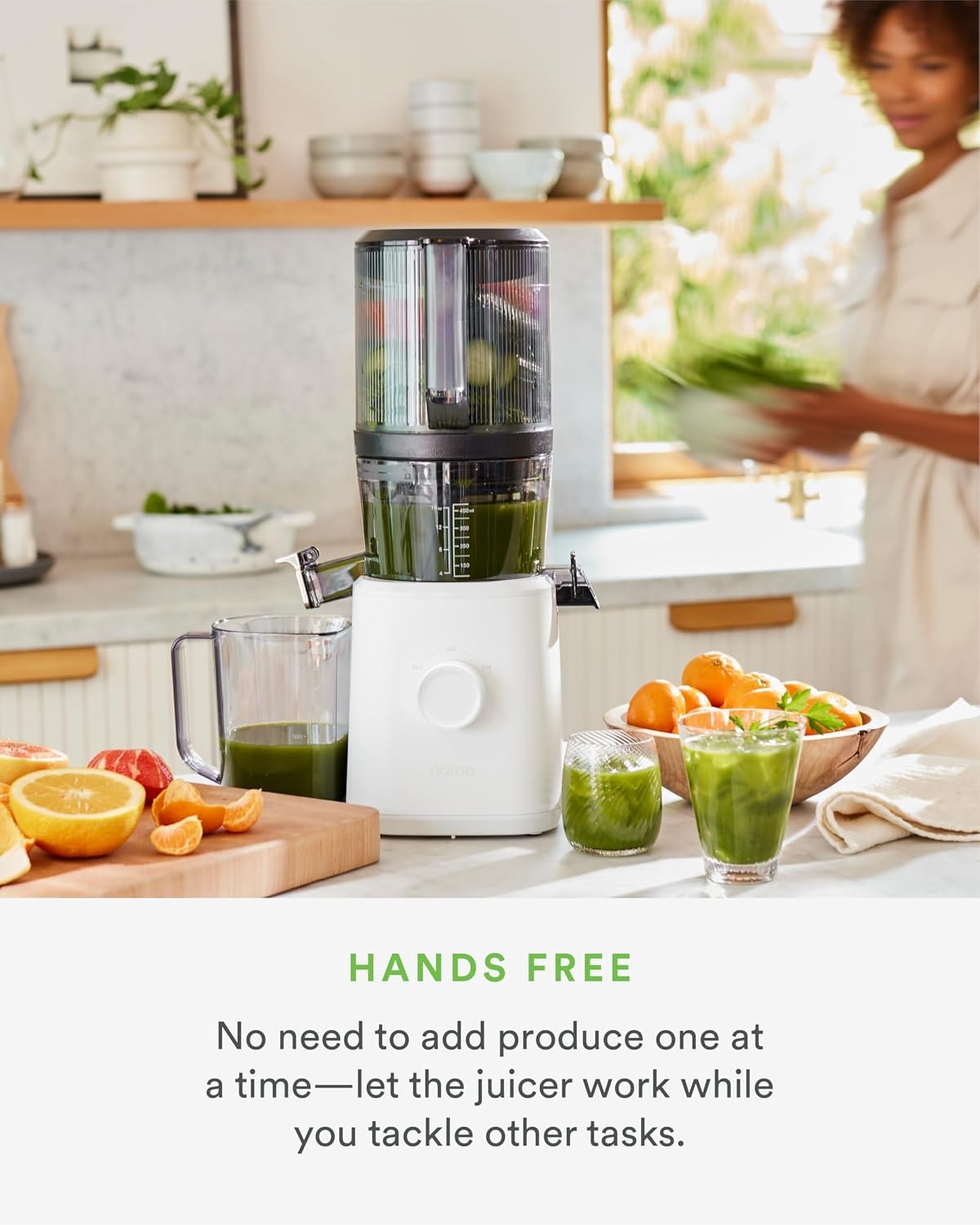 Nama C2 Cold Press Juicer and Blender – White – Masticating Juicers