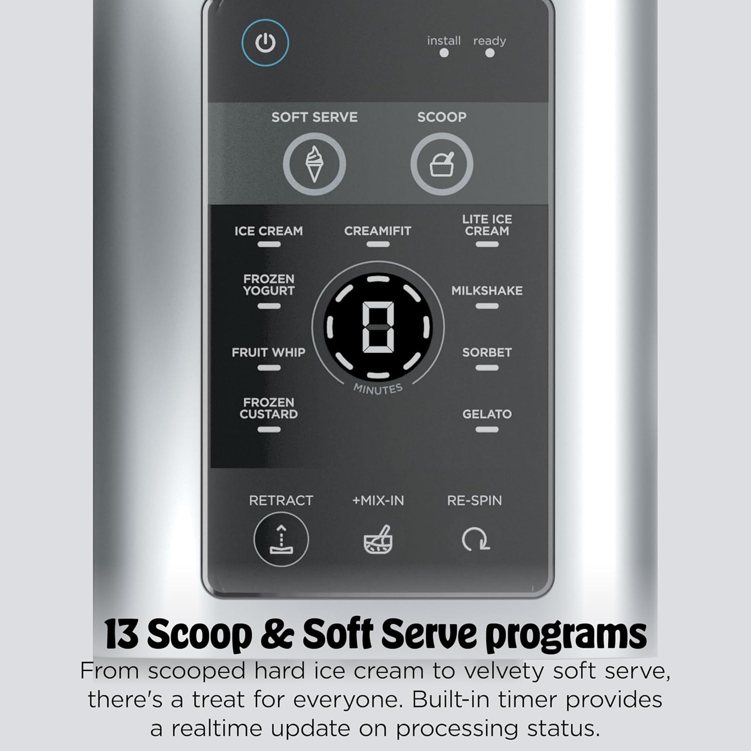 Ninja Swirl CREAMi Soft-Serve Ice Cream Maker – Silver – Ice Cream Machines
