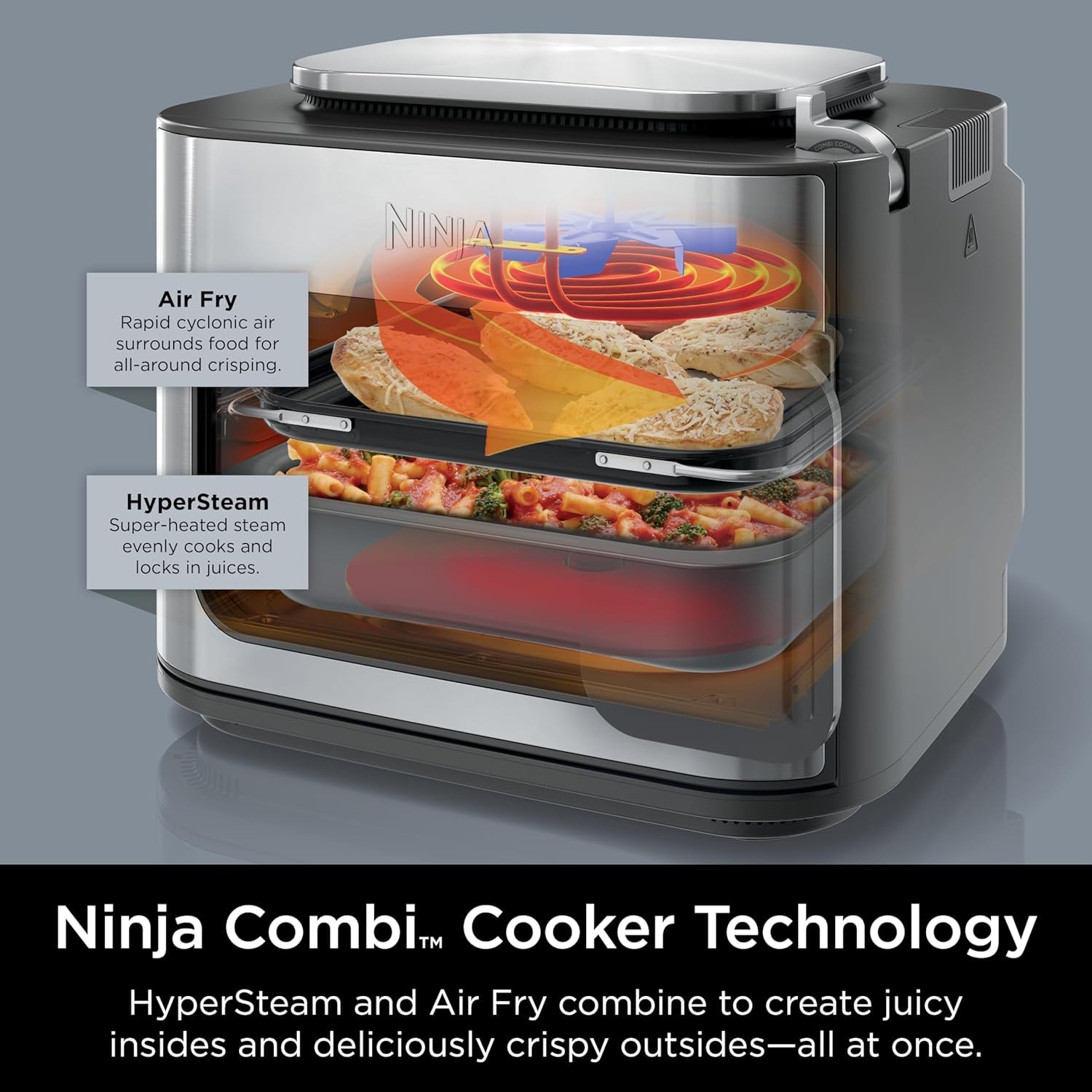Ninja Combi All-in-One Multicooker, Oven, & Air Fryer – 14600 cubic inches – Grey – Air Fryers