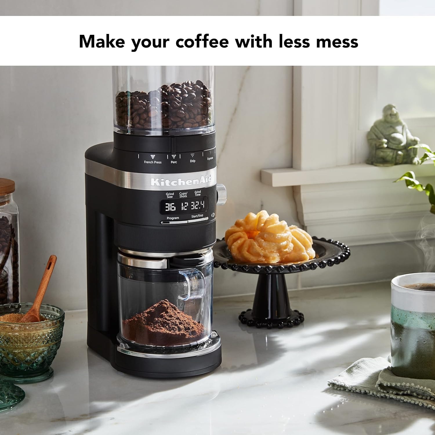 KitchenAid Burr Coffee Grinder – Matte Black – Electric Burr Grinders