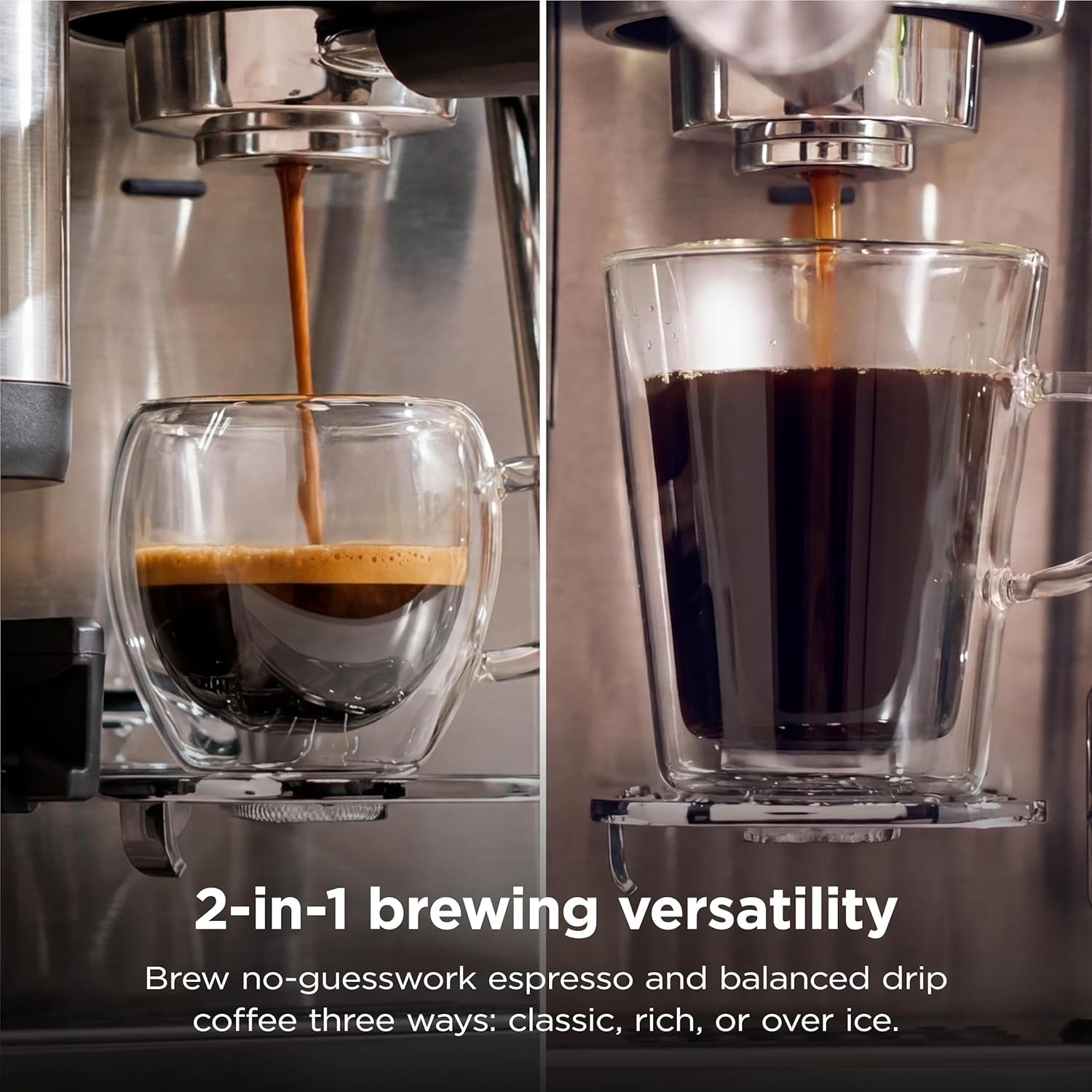 Ninja Luxe Café Mini Espresso Machine – Stainless Steel – Espresso Machine & Coffeemaker Combos