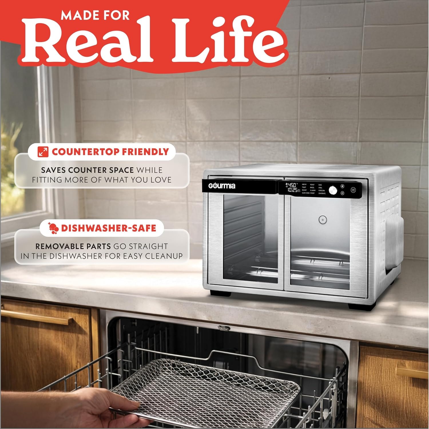 Statesman SKAO15017BK 15 Litre 13-in-1 Digital Air Fryer Oven – 37 quarts – Silver – Air Fryers