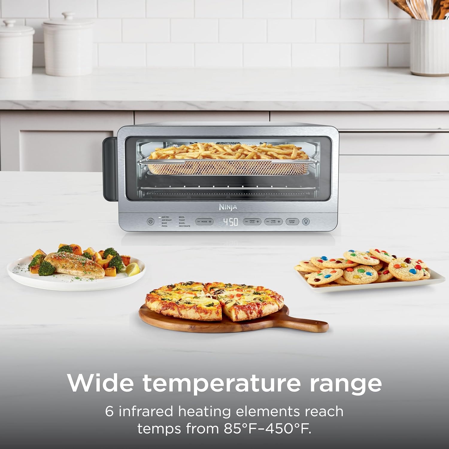 Drew Barrymore Beautiful Infrared Air Fry Toaster Oven – 17.01 cubic inches – Stainless Steel – Toaster Ovens