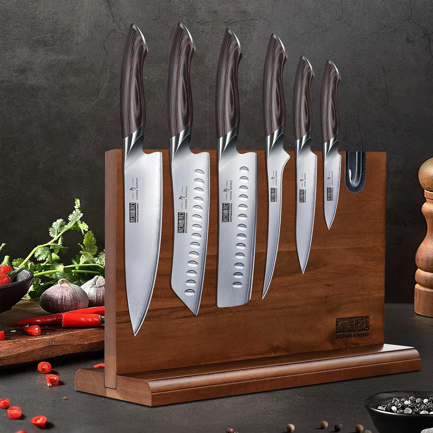 Set of 7 Japanese knives – 7 Pieces Knife Set – Silver – Knife Sets