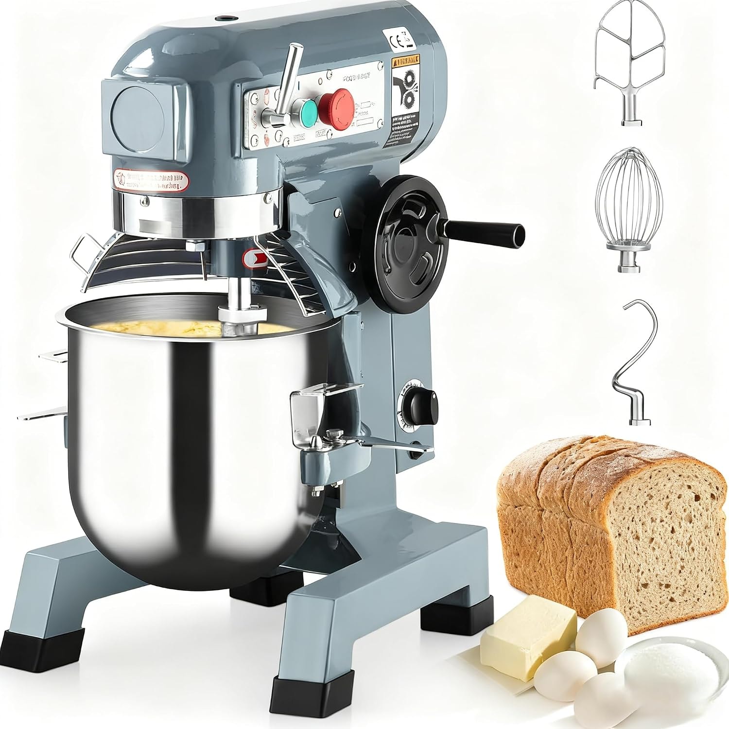 VEVOR 15Qt Commercial Electric Food Mixer Stand Mixer – 56.75 liters – Blue – Commercial Mixers
