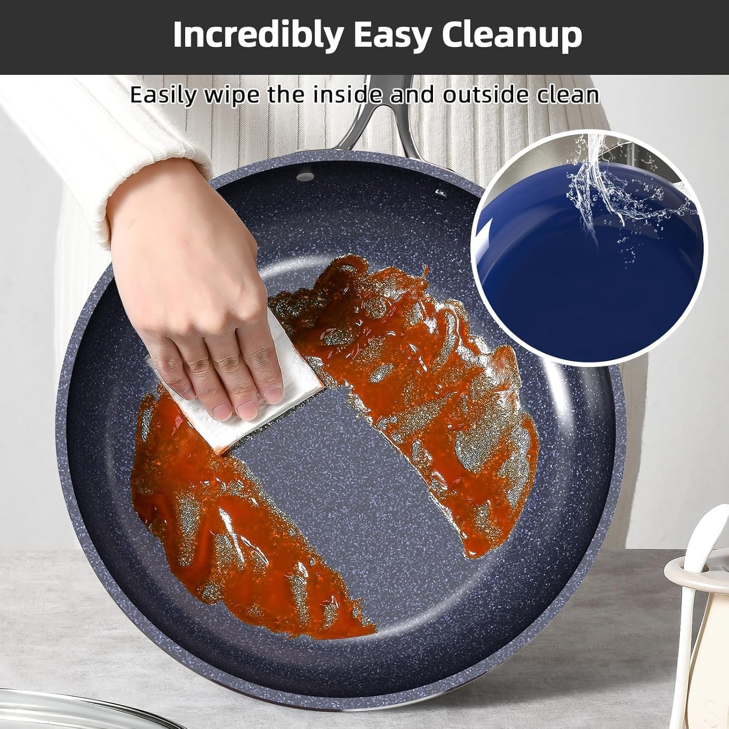 Nuwave Lux Pots and Pans Set – Multiple – Blueberry – Cookware Sets