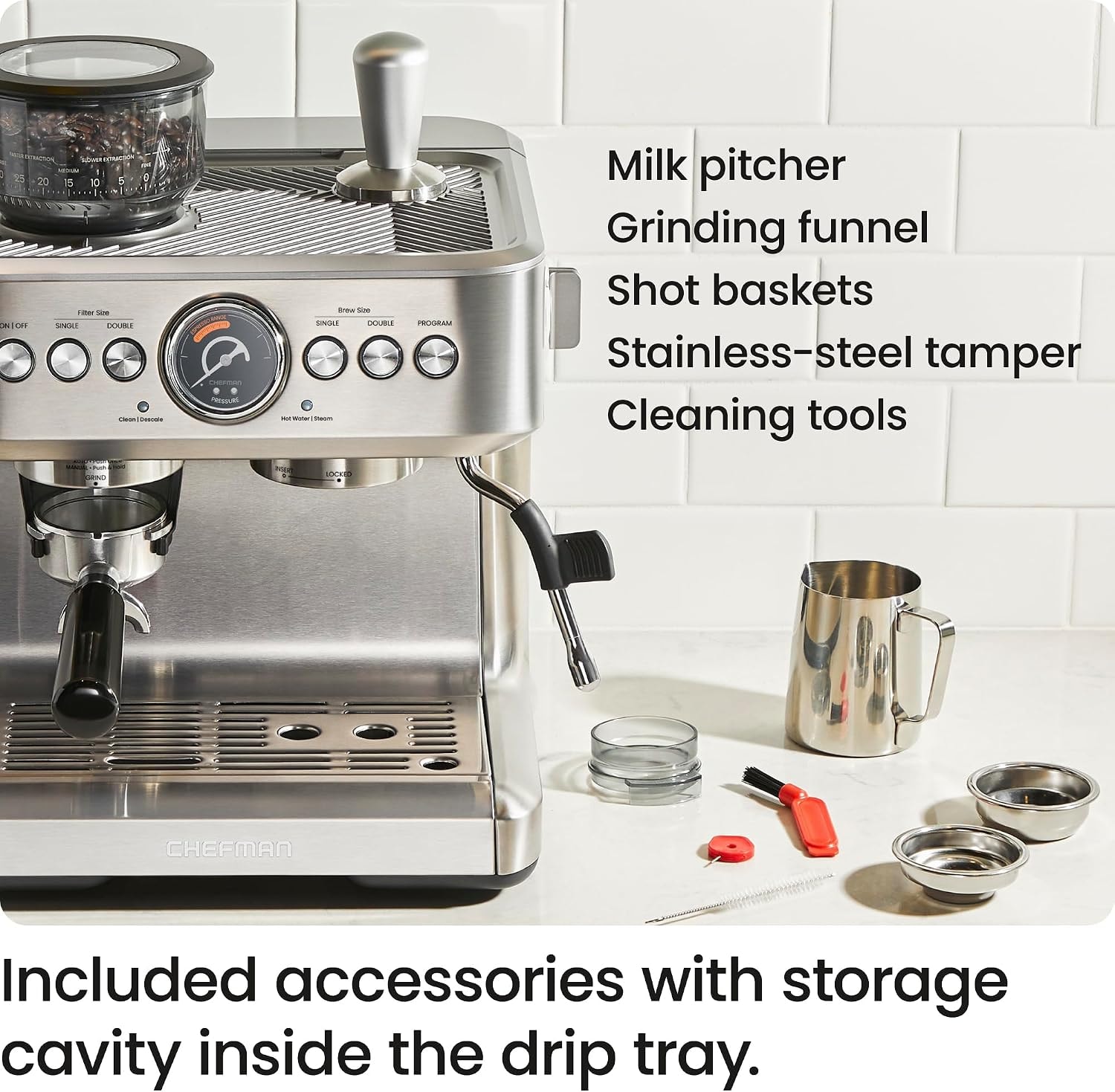 30-Piece Espresso Machine – 3 liters – Stainless Steel – Semi-Automatic Espresso Machines
