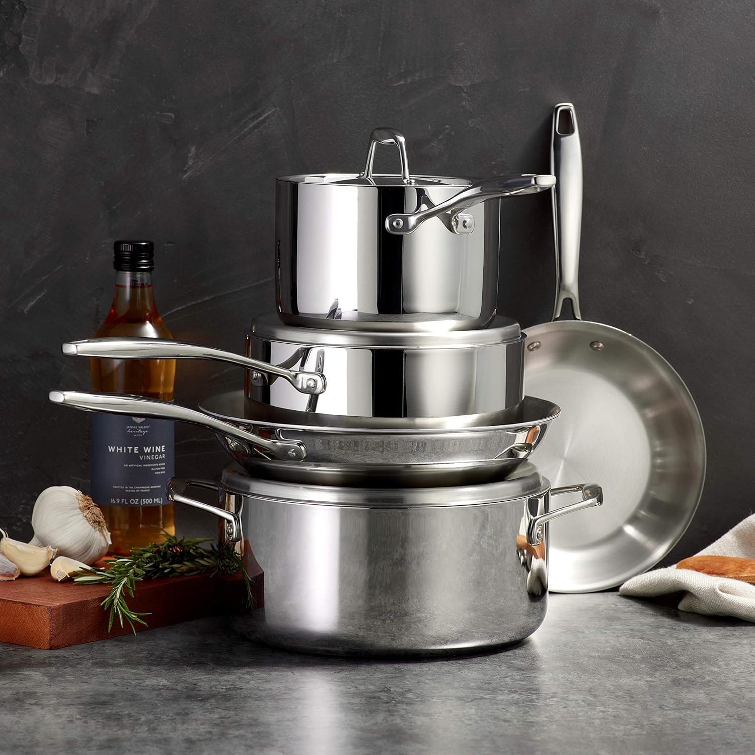 Signature Stainless Steel 5-Piece Cookware Set – Cookware Sets