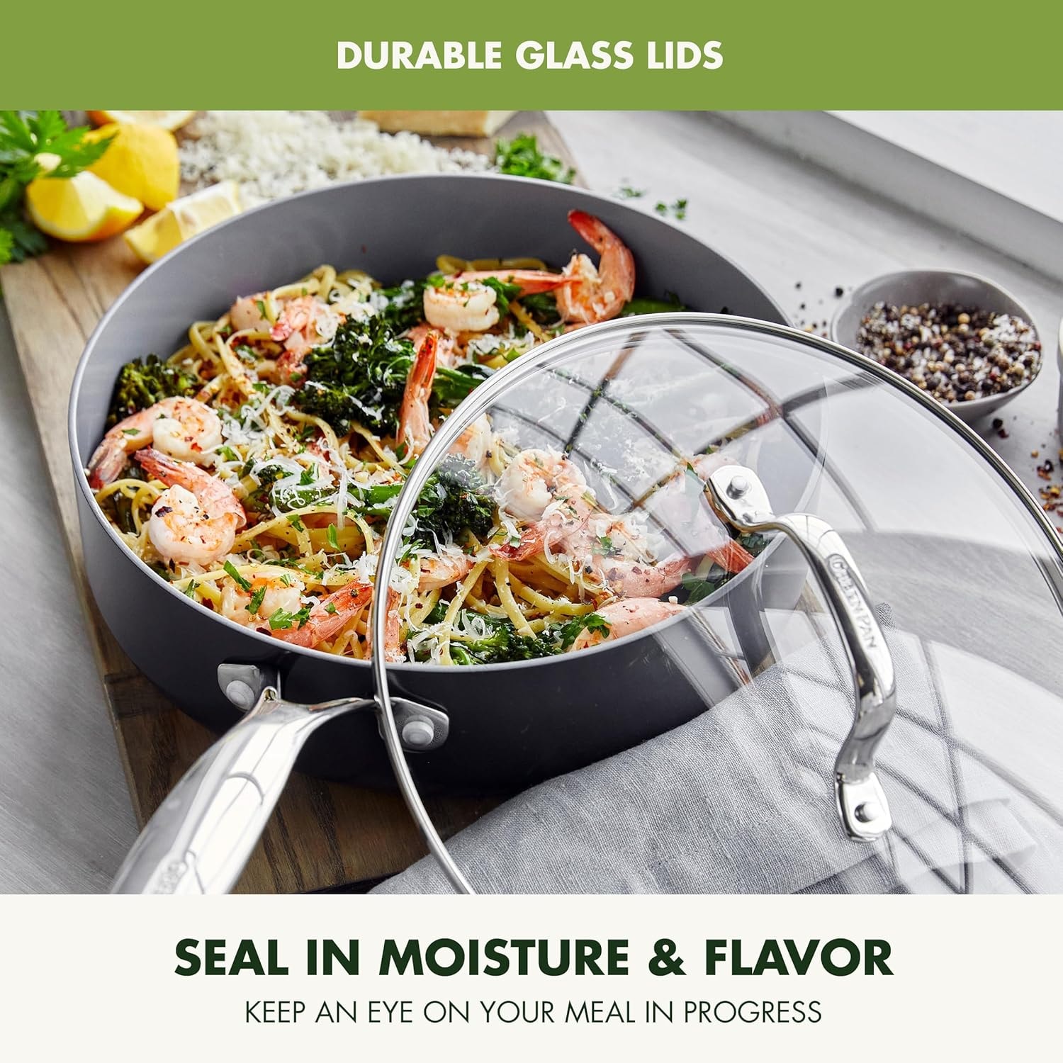 GreenPan Valencia Pro Ceramic Nonstick Cookware Set – Gray – Cookware Sets