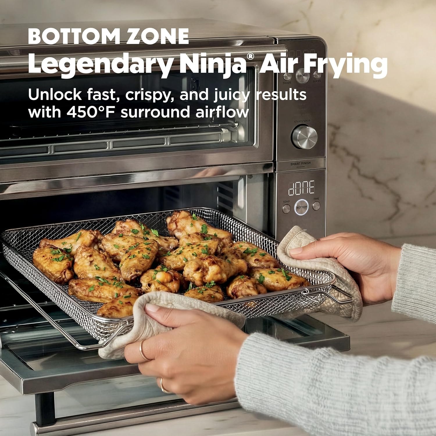 Ninja Double Oven Pro Smart XL Countertop Oven Air Fryer – 28 liters – Prestige Silver – Convection Ovens