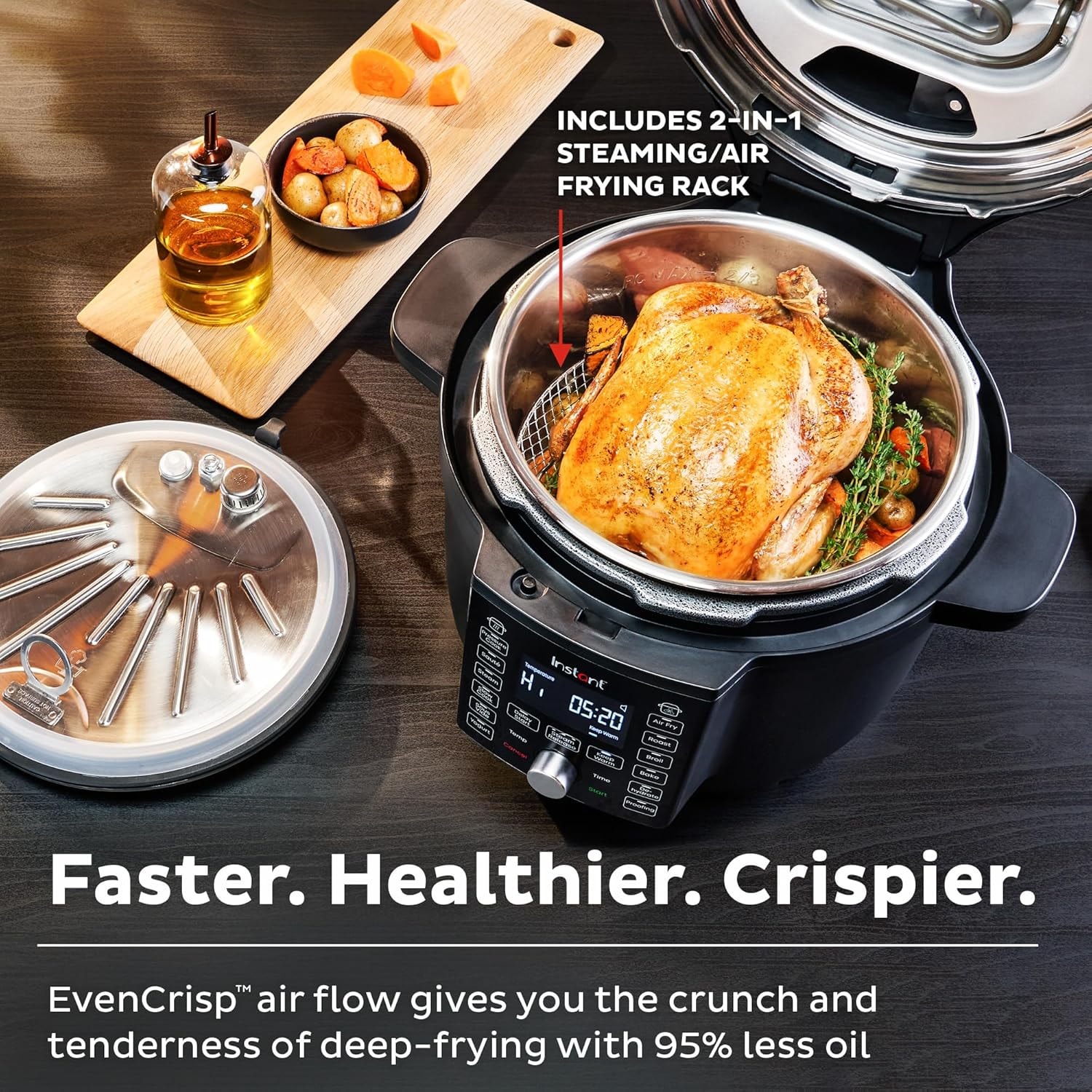 Instant Pot Duo Crisp Ultimate Air Fryer – 6.5 liters – Black – Electric Pressure Cookers