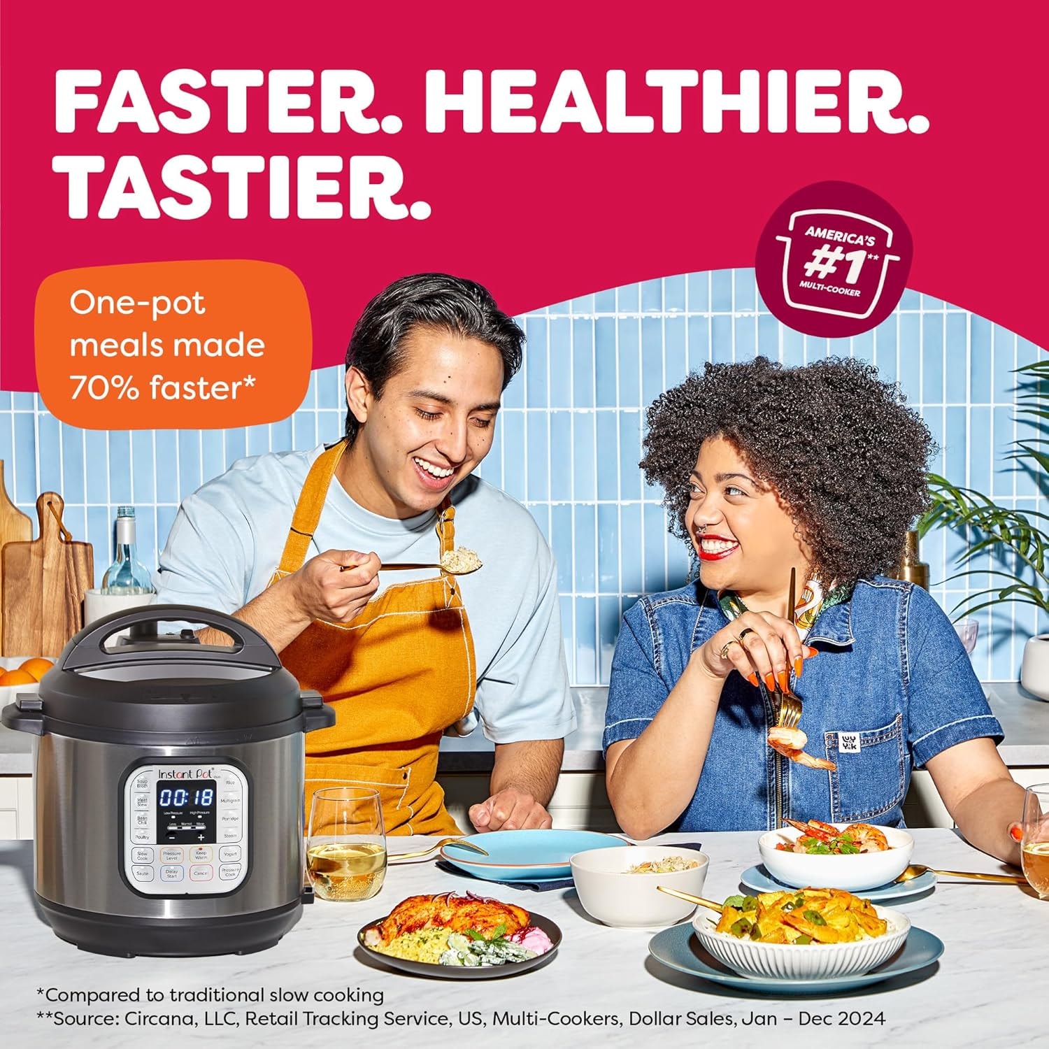 Instant Pot Duo 7-in-1 Electric Pressure Cooker – 5.68 liters – Small Appliances