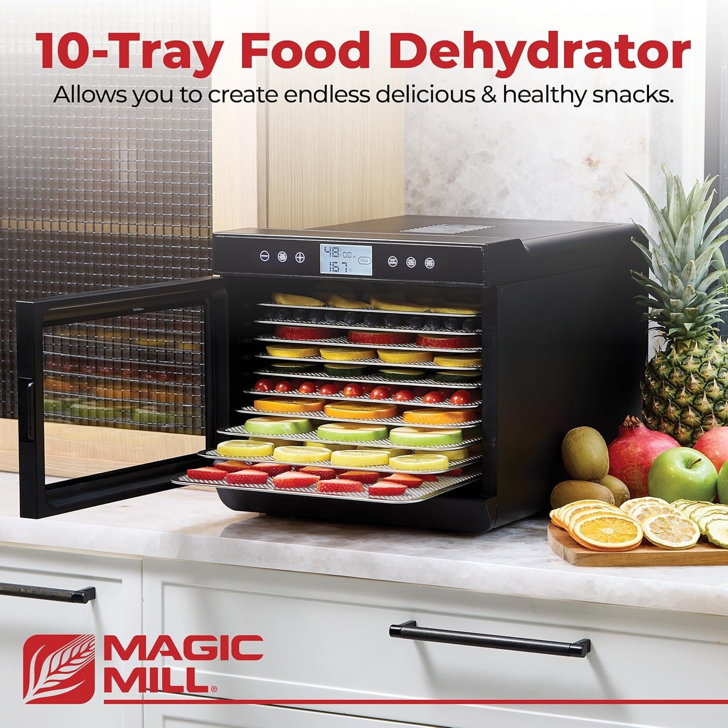 Magic Mill Premium Food Dehydrator Machine – Black – Dehydrators
