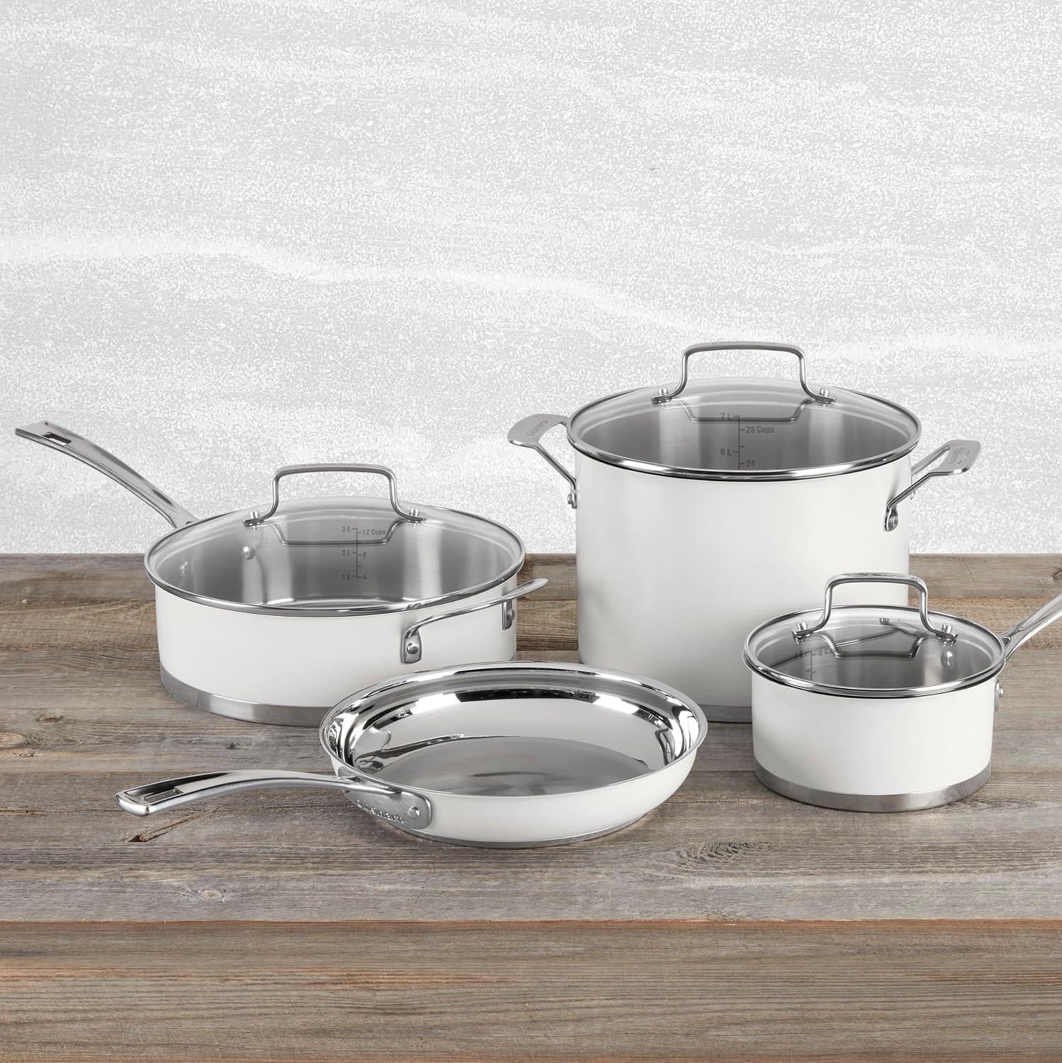 Cuisinart 11-Piece Matte White Cookware Set – Cookware Sets