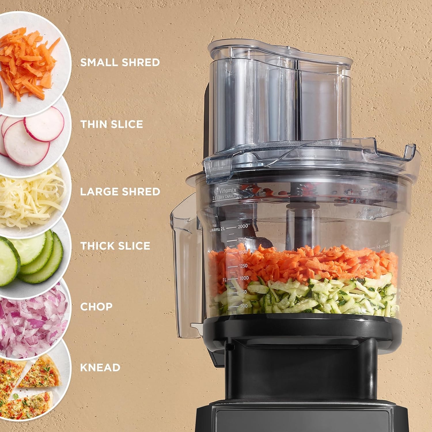 Vitamix Ascent X4 SmartPrep Kitchen System, Brushed Stainless, Silver – White – Countertop Blenders