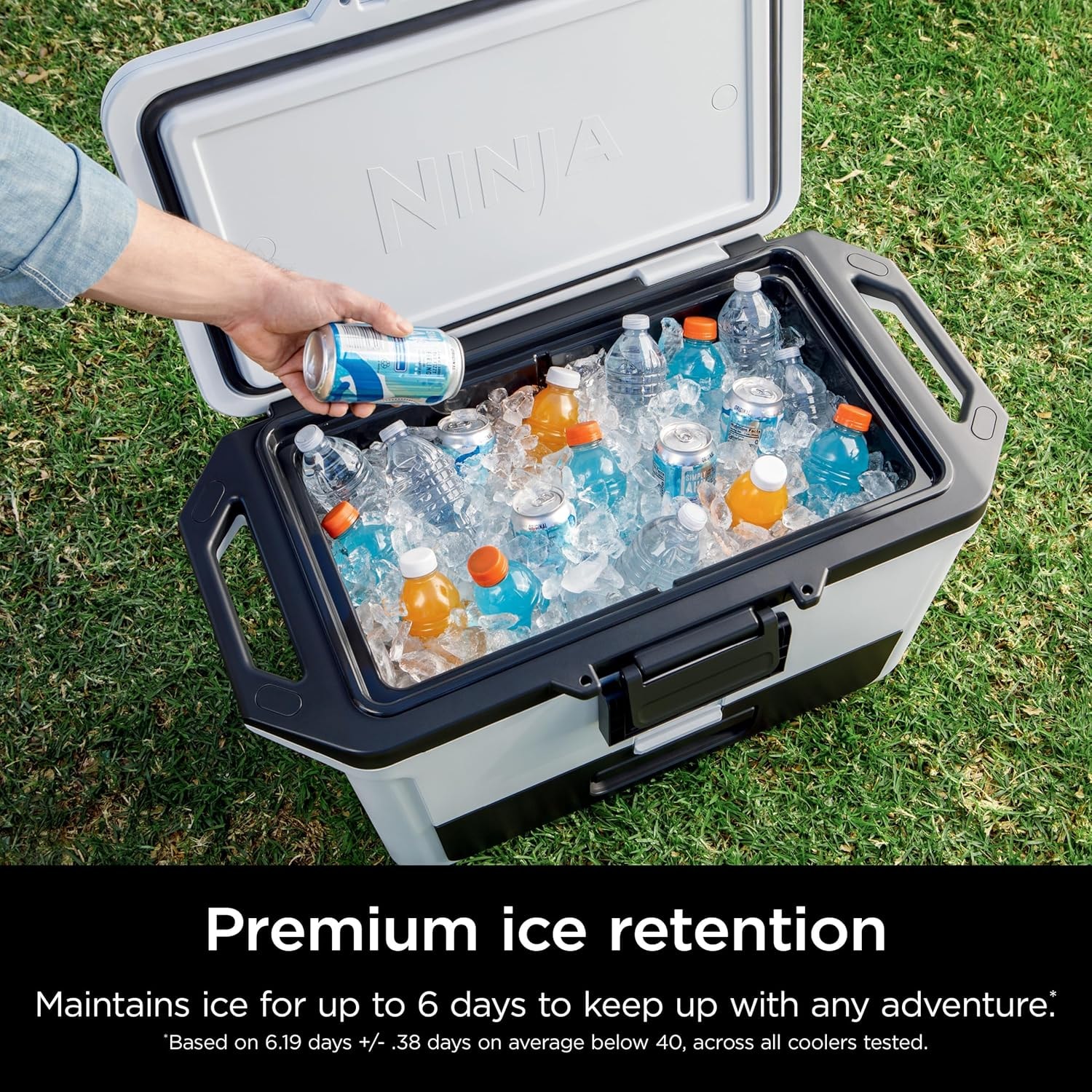 Ninja FrostVault 30 Qt. Wheeled Cooler with Dry Zone – 50 quarts – Halocline Green – Coolers
