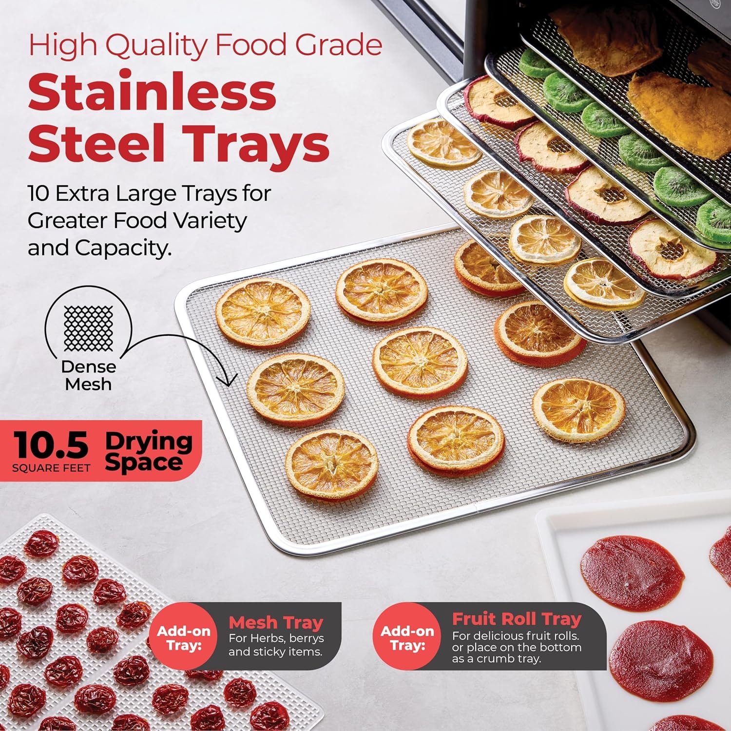 Magic Mill Premium Food Dehydrator Machine – Black – Dehydrators