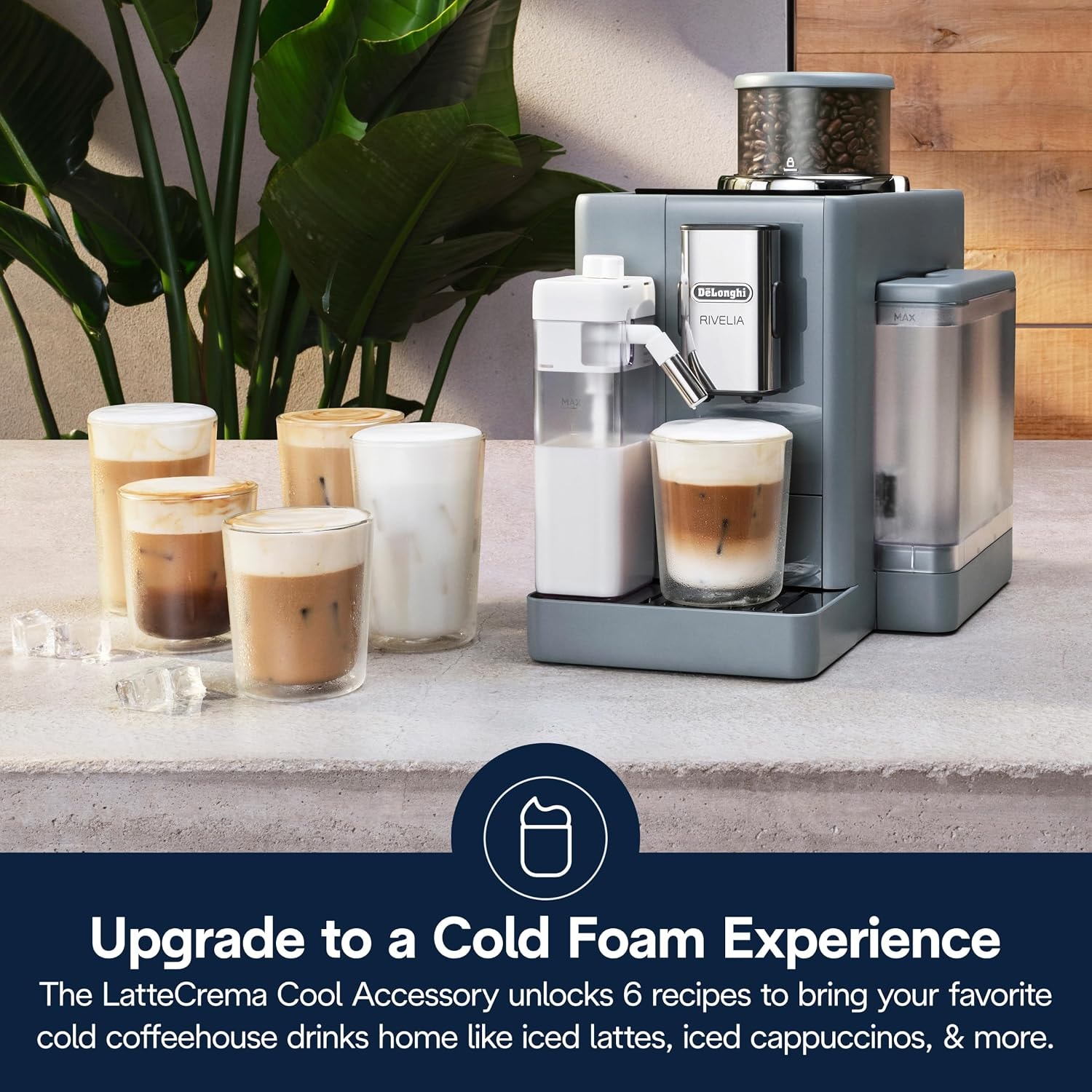 De'Longhi Rivelia Fully Automatic Espresso Machine – Pebble Gray – Super-Automatic Espresso Machines