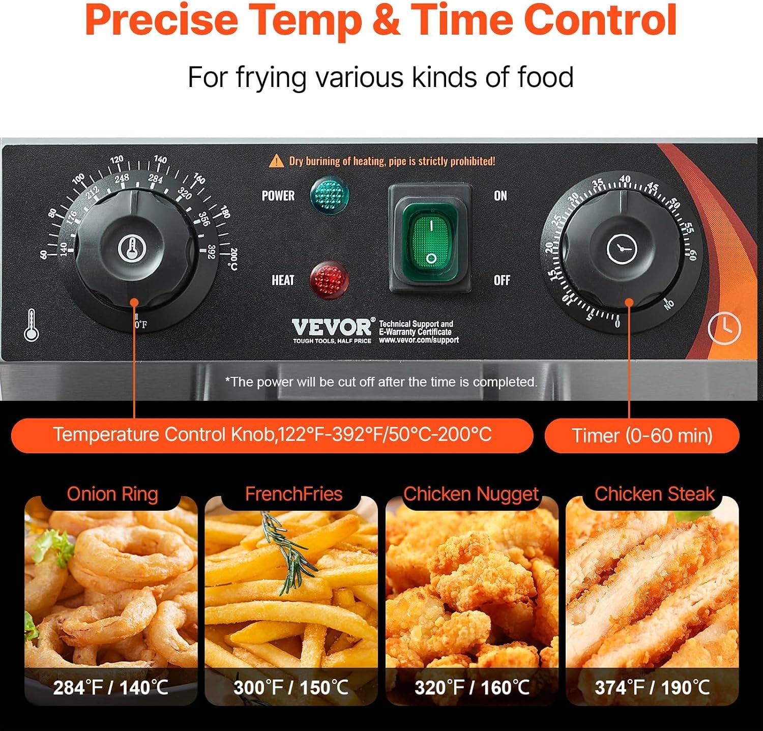 VEVOR Commercial Deep Fryer – Silver – Deep Fryers
