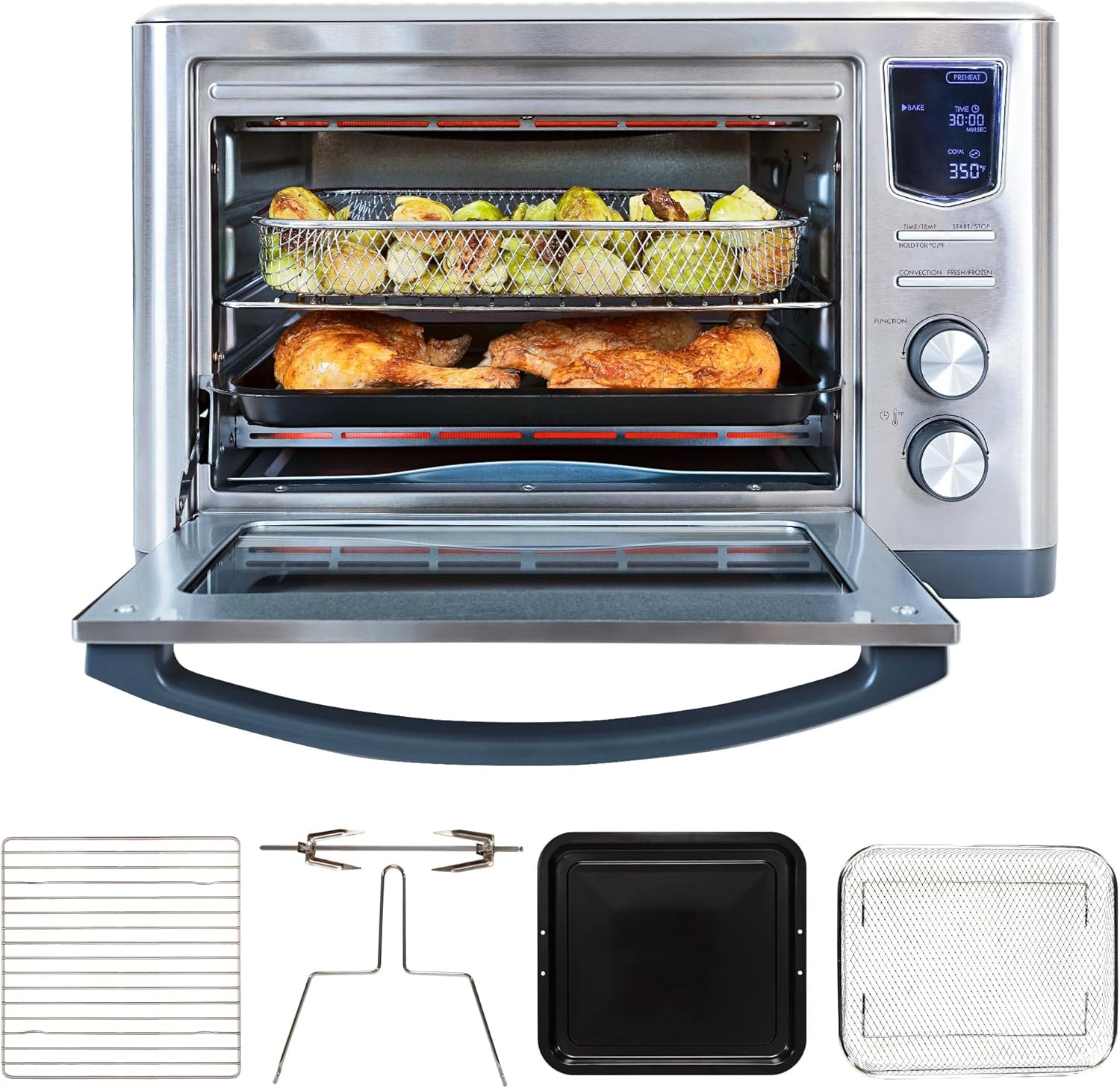 Kenmore 11-In-1 Digital Air Fryer Toaster Oven – 23.7 liters – Silver – Air Fryers